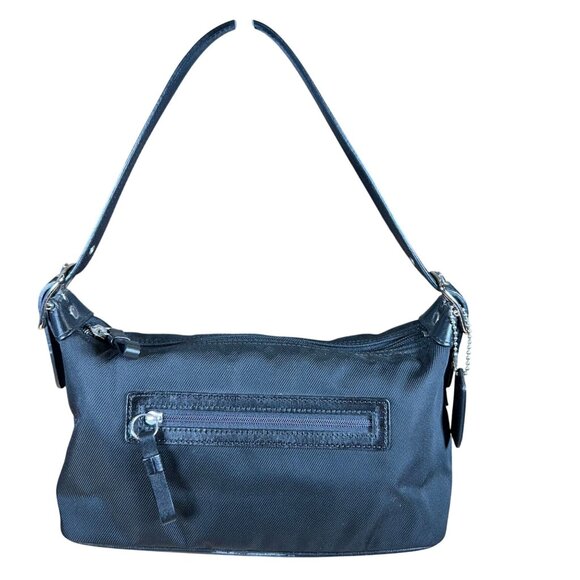 Vintage Coach East Hamptons Nylon Baguette Shoulder Handbag in Black - Picture 1 of 11
